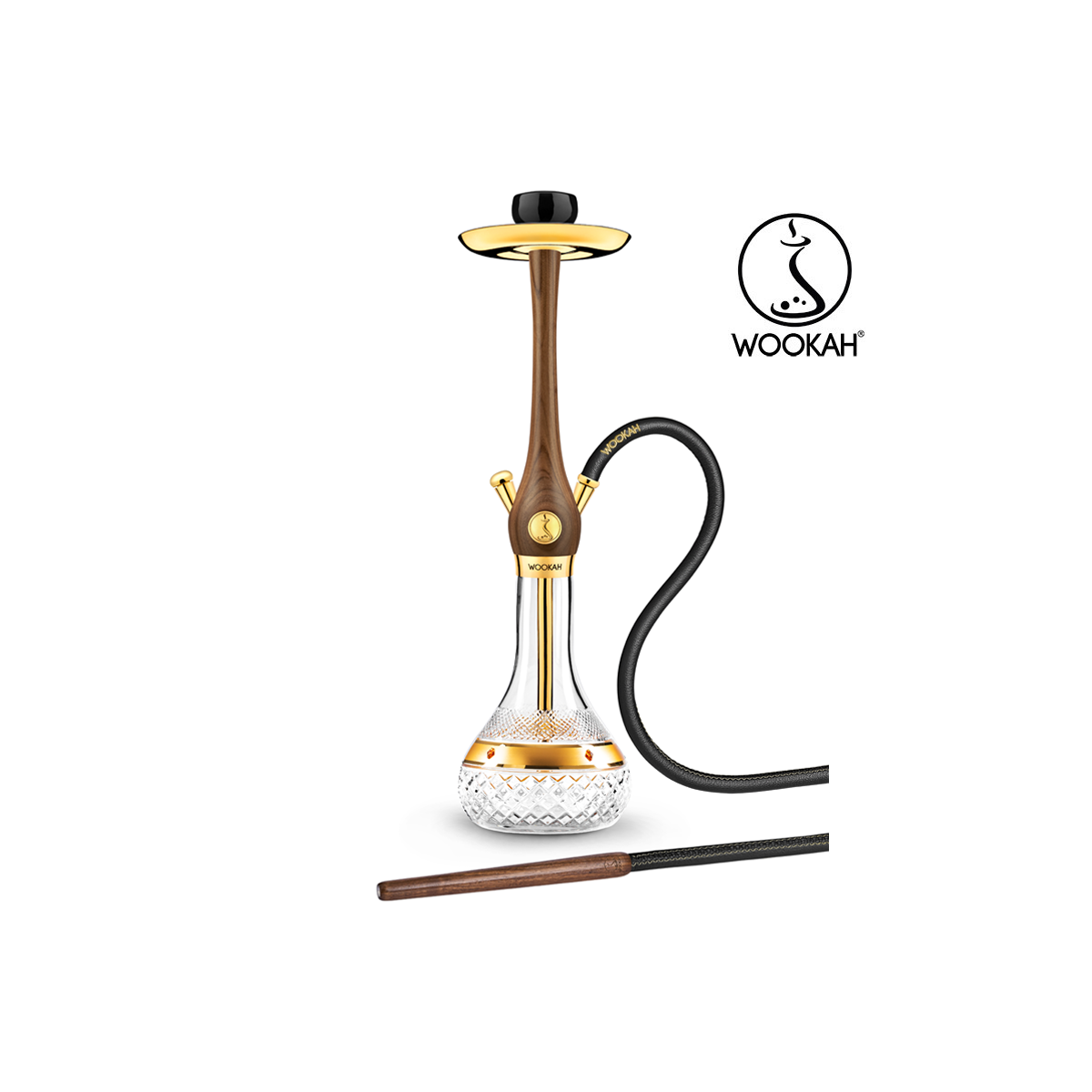 Wookah Walnut Amber Gold Edition - 24 Carats