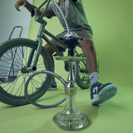 Shisha EL BADIA Z1: compacte shisha van roestvrij staal | El Badia