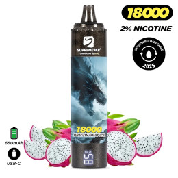 PACK 3 Puff 18k Supremevap Tornado remplissable 2% Nicotine