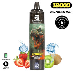 PACK 3 Puff 18k Supremevap Tornado remplissable 2% Nicotine