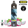 PACK 3 Puff 18k Supremevap Tornado remplissable 2% Nicotine