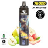 PACK 3 Puff 18k Supremevap Tornado remplissable 2% Nicotine