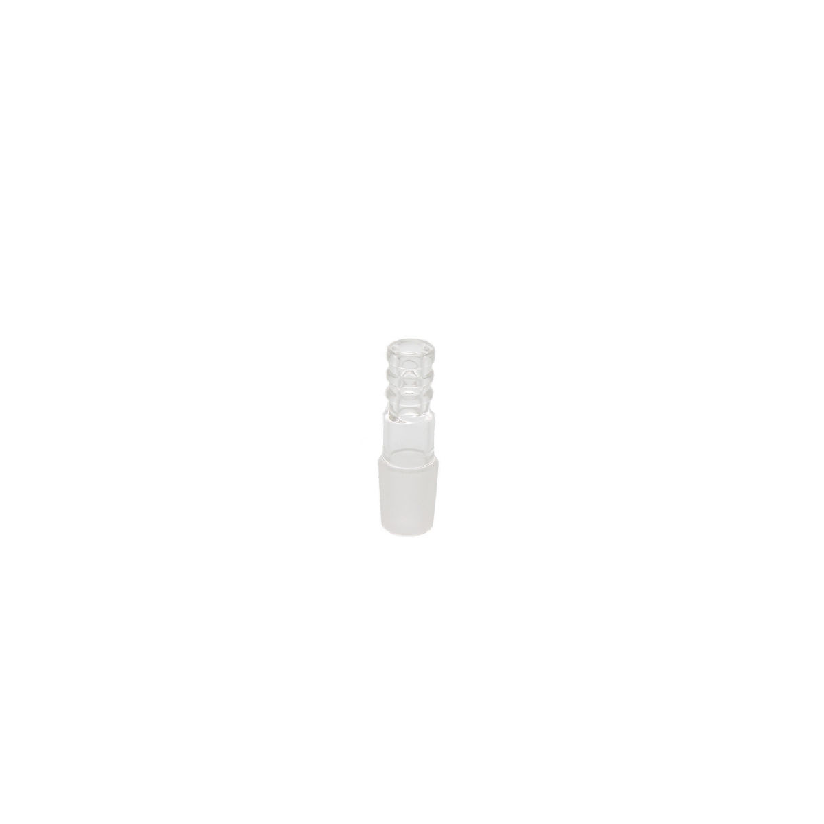 Connecteur en verre pour tuyau silicone