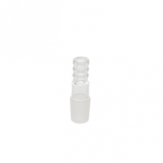 Connecteur en verre pour tuyau silicone
