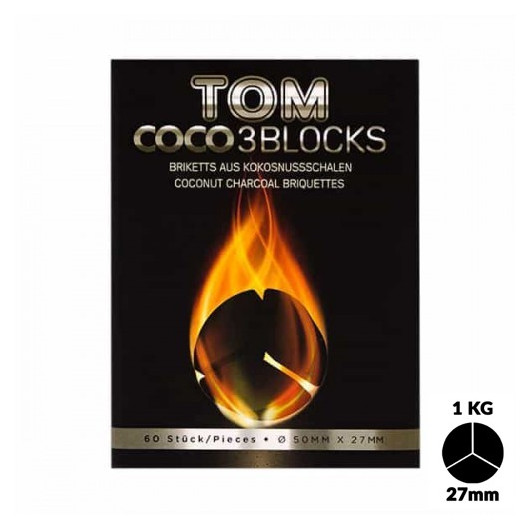 Charbons TOM COCOCHA SILVER 1KG - 3 Blocks
